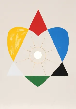 Screenprint Borofsky - The Balance of Love and Work Produces Energy