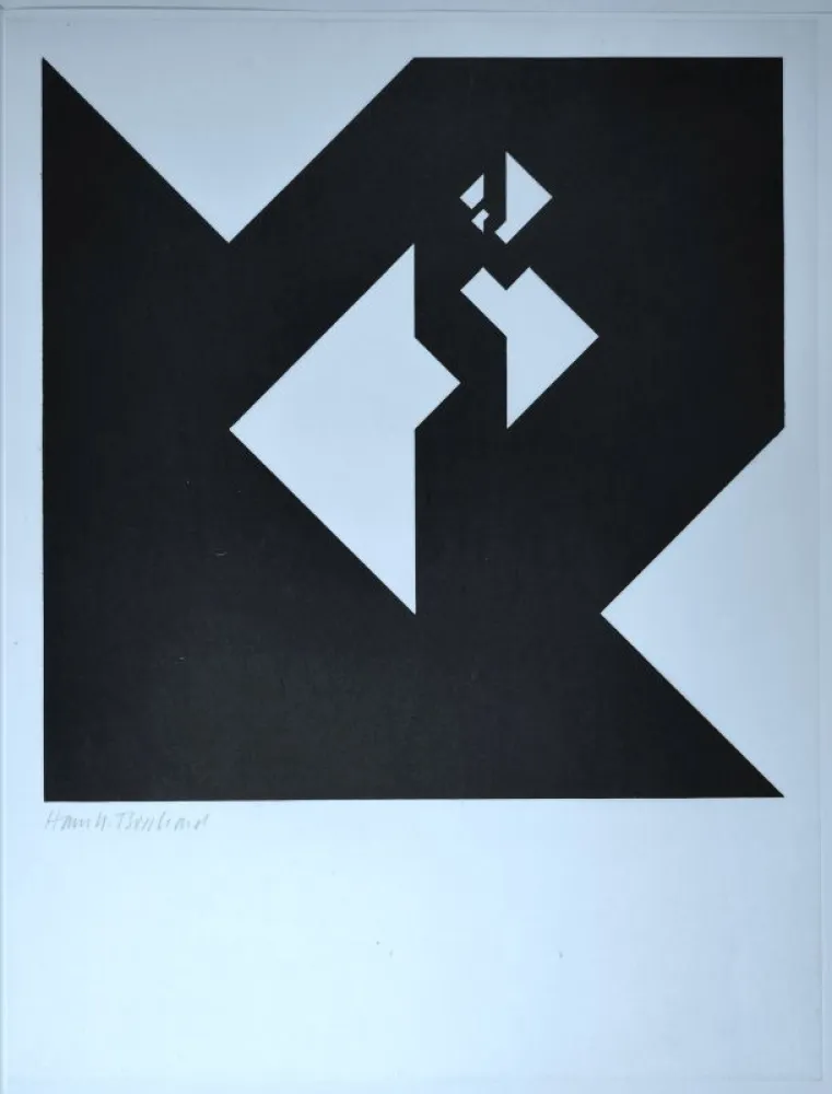 Woodcut Bosshard - 1961 zwölf variationen über ein würfelthema - 1962 zwölf typografische konstellationen.