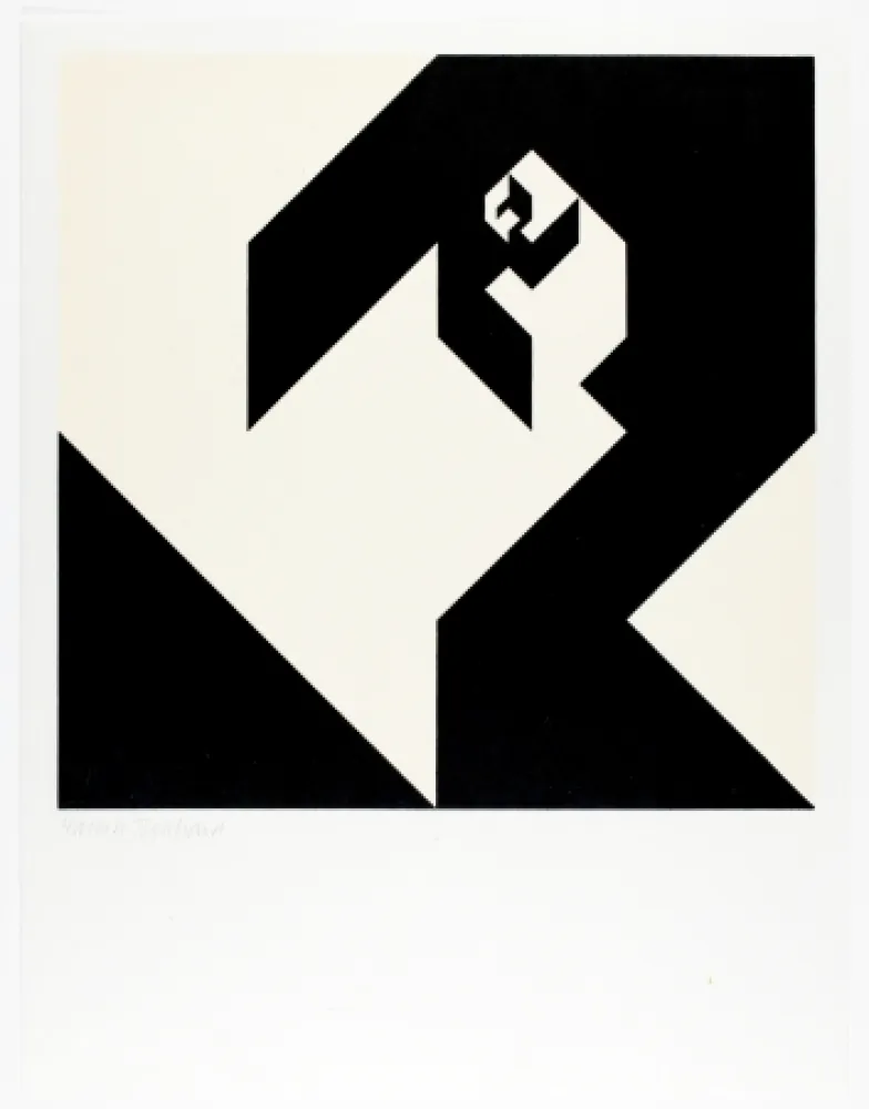 Woodcut Bosshard - Variation 7