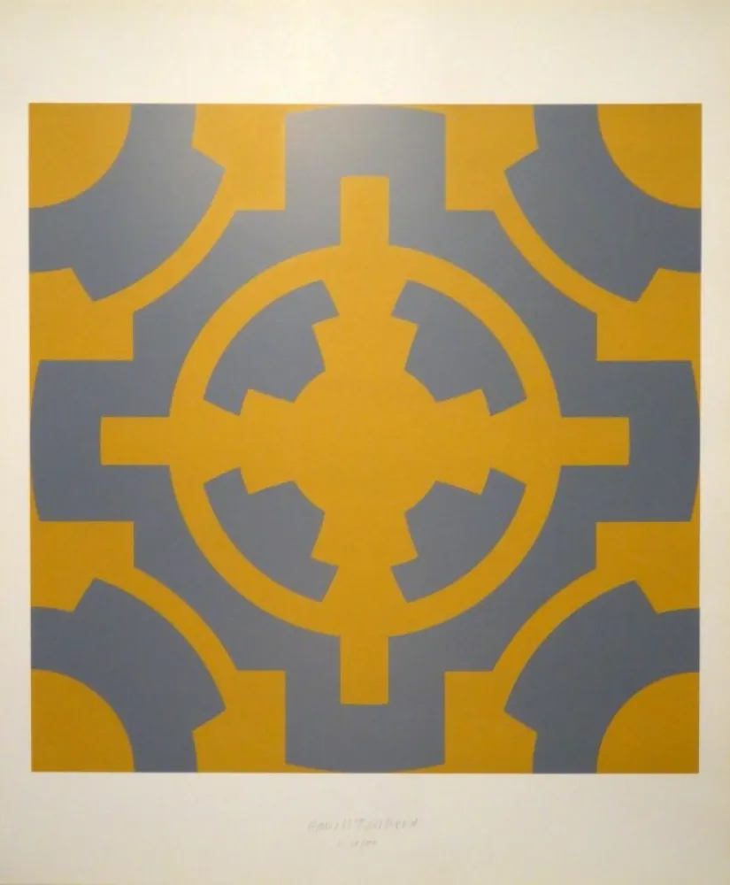 Screenprint Bosshard - Zentralsymmetrische Architekturgrundrisse. 