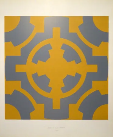 Screenprint Bosshard - Zentralsymmetrische Architekturgrundrisse. 