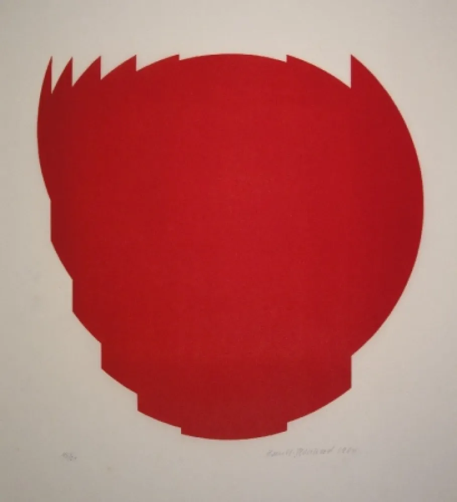 Woodcut Bosshard - Zerlegung eines Kreises in 9 Teile