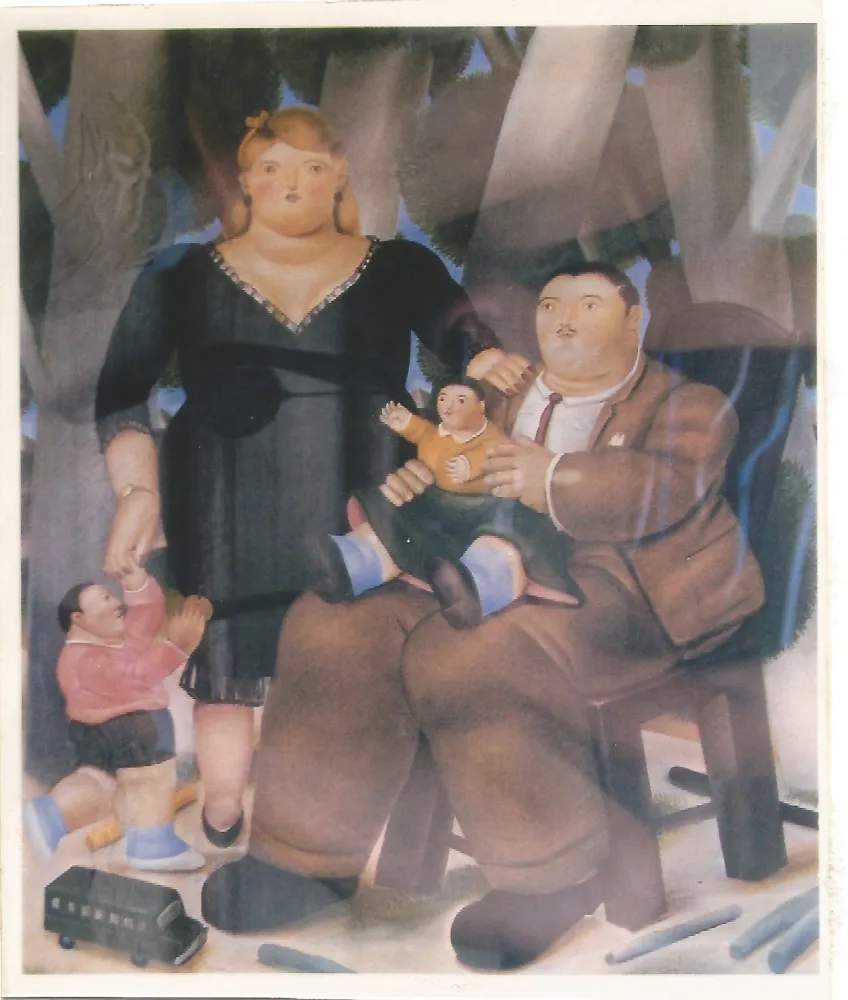 Lithograph Botero - Familia