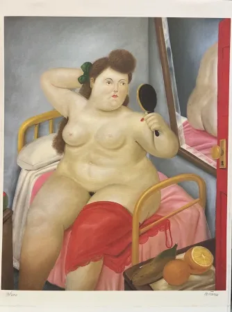 Lithograph Botero - La toilette