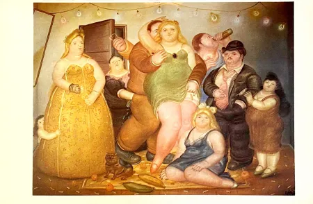 Lithograph Botero - Nuit