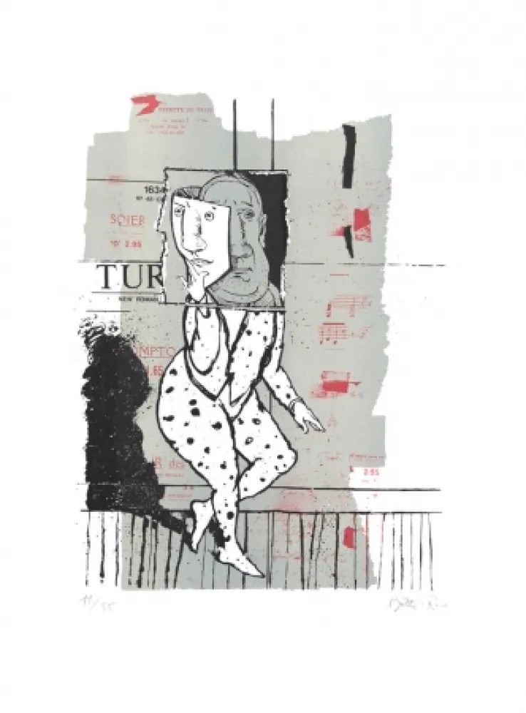 Lithograph Botti  - Figure