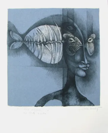 Lithograph Bouché - Untitled
