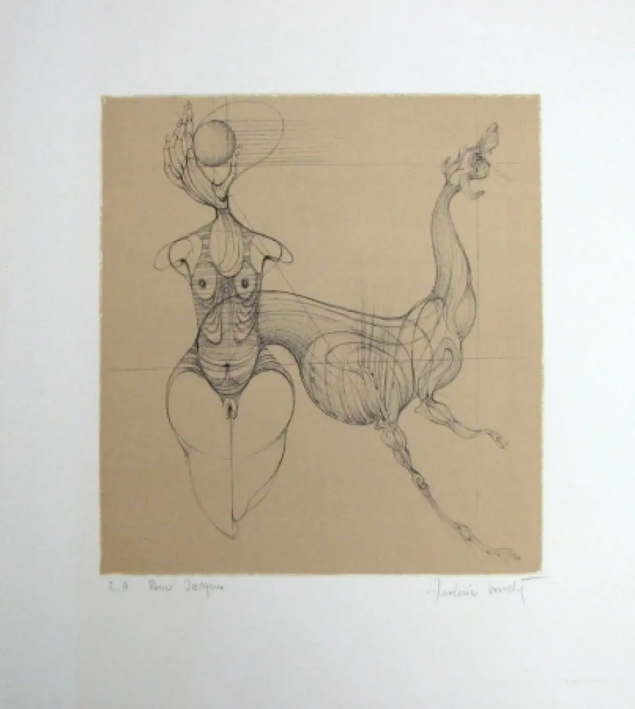 Lithograph Bouché - Untitled