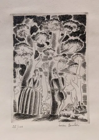 Etching Boucher - Estranges Amours