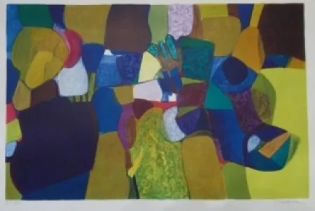 Lithograph Bourdouxhe - La petite maison dans la prairie