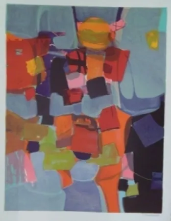 Lithograph Bourdouxhe - La ville flottante