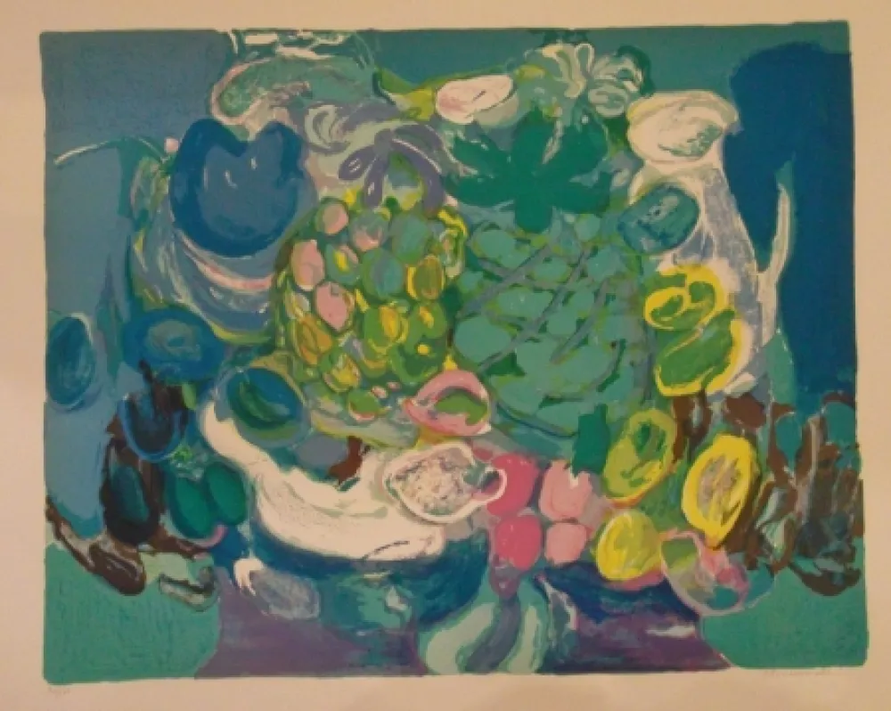 Lithograph Bourdouxhe - L'ananas