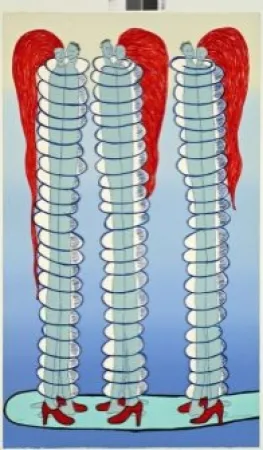 Lithograph Bourgeois - Couples, 2001