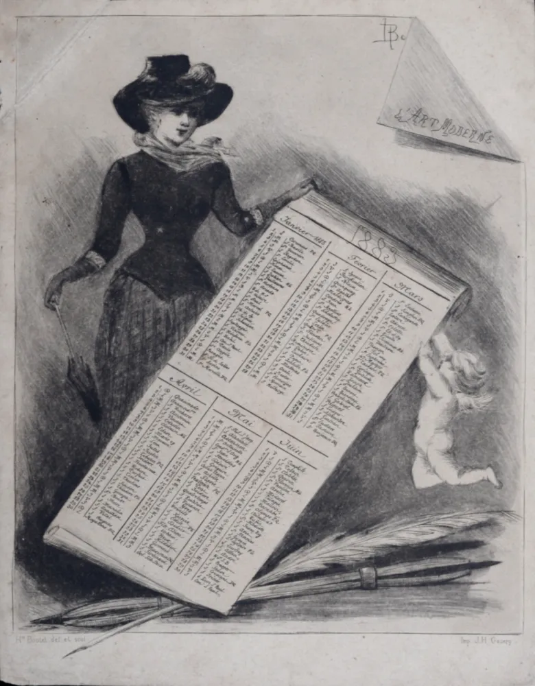 Lithograph Boutet - L'Art Moderne, 1883