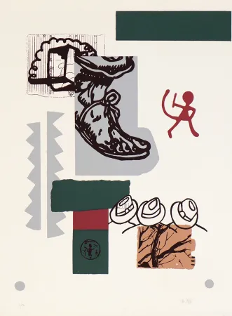 Screenprint Bouzo - Comeré un poco sus dedos