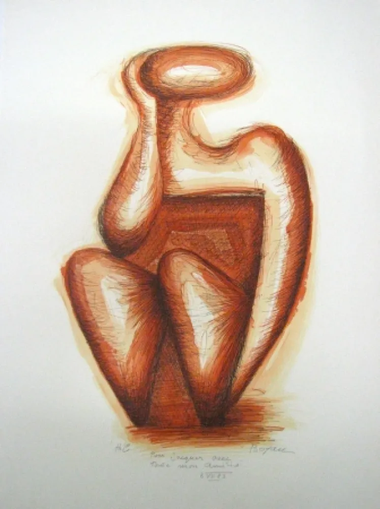 Lithograph Boyan - Untitled