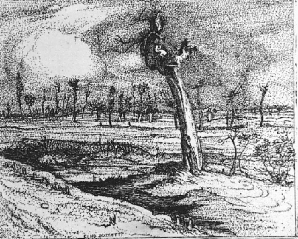 Engraving Bozzetti - La Gaba scalvata