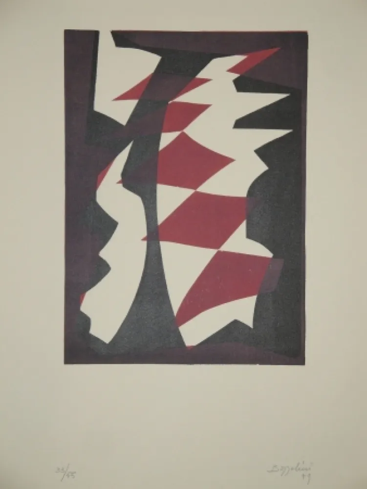 Woodcut Bozzolini - Untitled