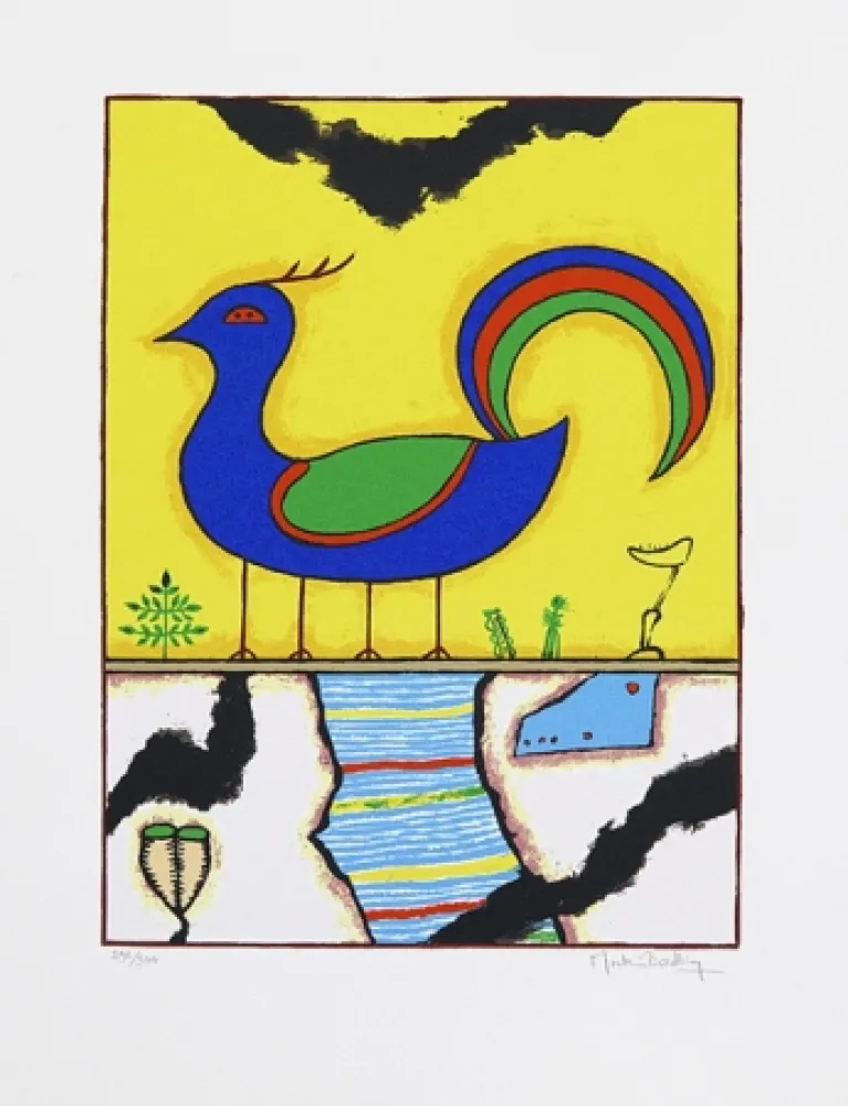 Screenprint Bradley - Blue Bird