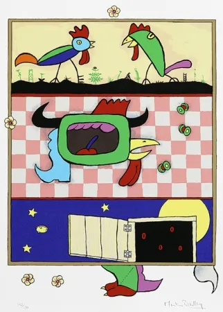 Screenprint Bradley - The Chickens