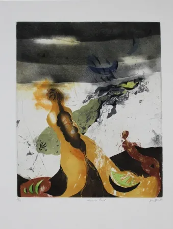 Etching And Aquatint Brandstätter - Sinkender Mond / Sinking World