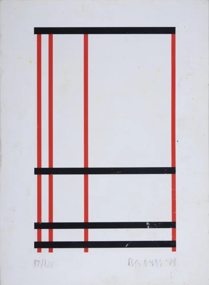 Screenprint Brandt - Composition abstraite #4 