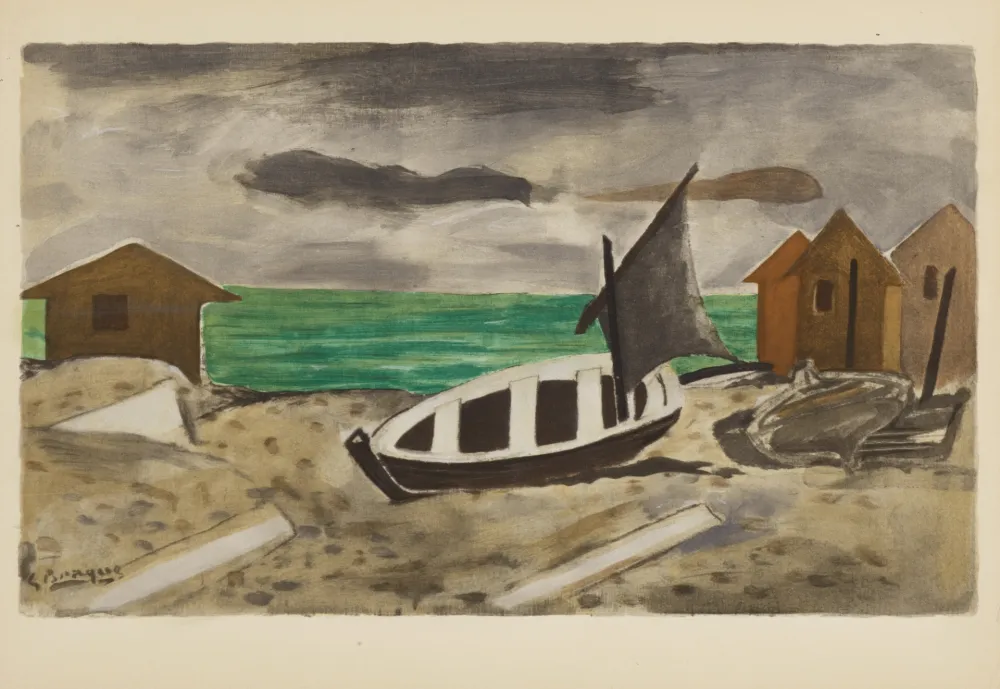 Lithograph Braque - À Varengeville, 1959