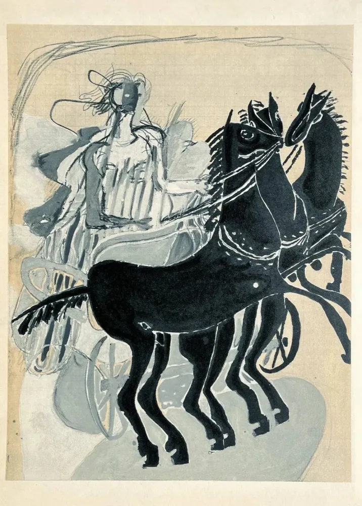 Lithograph Braque (After) - Carnets intimes de Braque XI