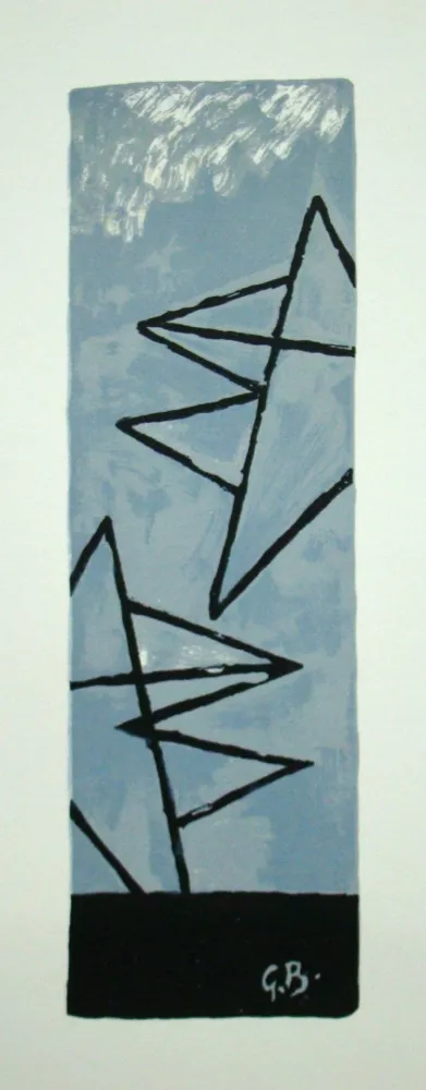 Lithograph Braque (After) - Ciel gris I.