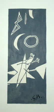 Lithograph Braque (After) - Ciel gris II.