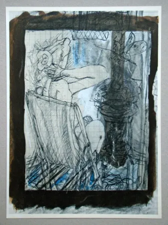 Lithograph Braque (After) - Femme assise