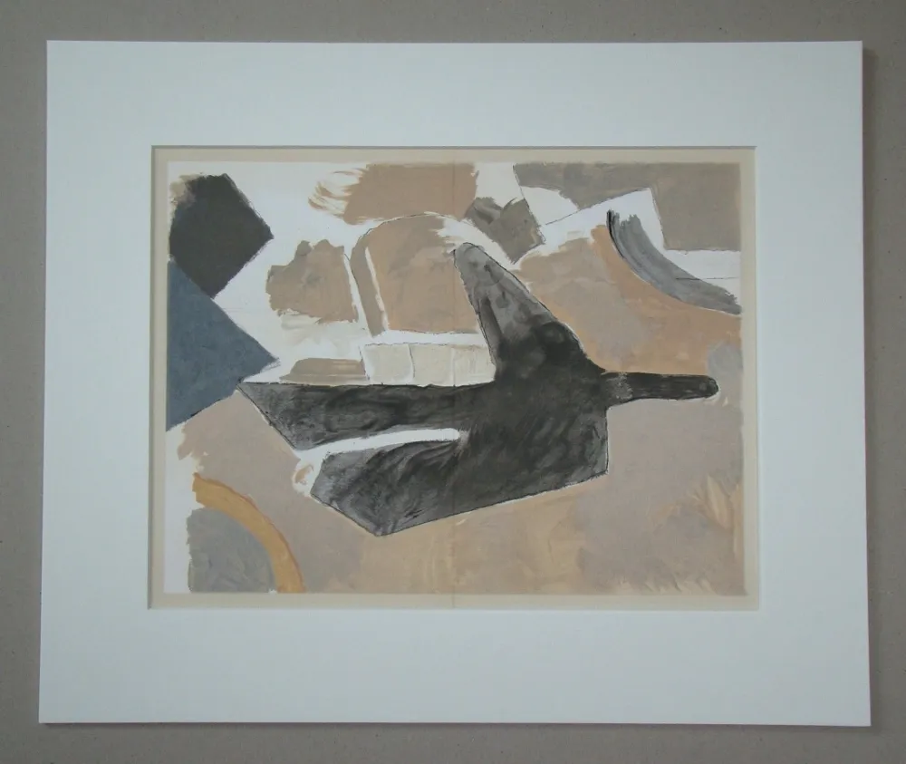 Lithograph Braque (After) - Oiseau