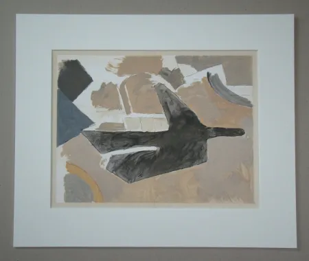 Lithograph Braque (After) - Oiseau