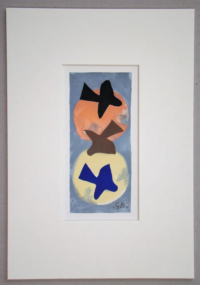 Lithograph Braque (After) - Soleil et Lune I.