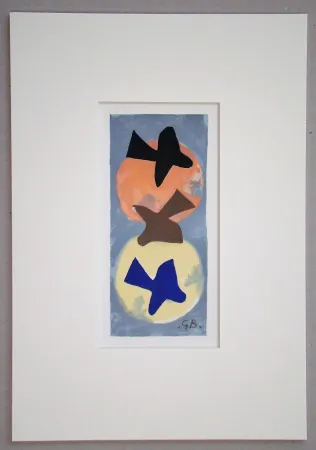 Lithograph Braque (After) - Soleil et Lune I.