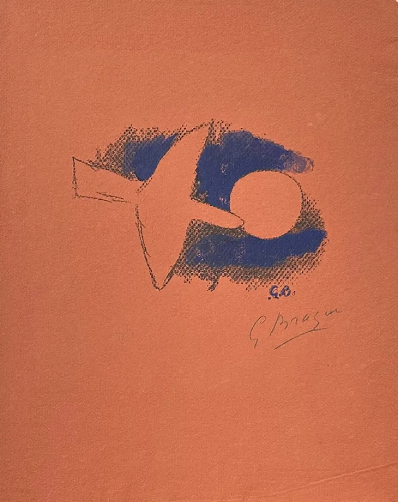 Lithograph Braque - Astre et oiseau