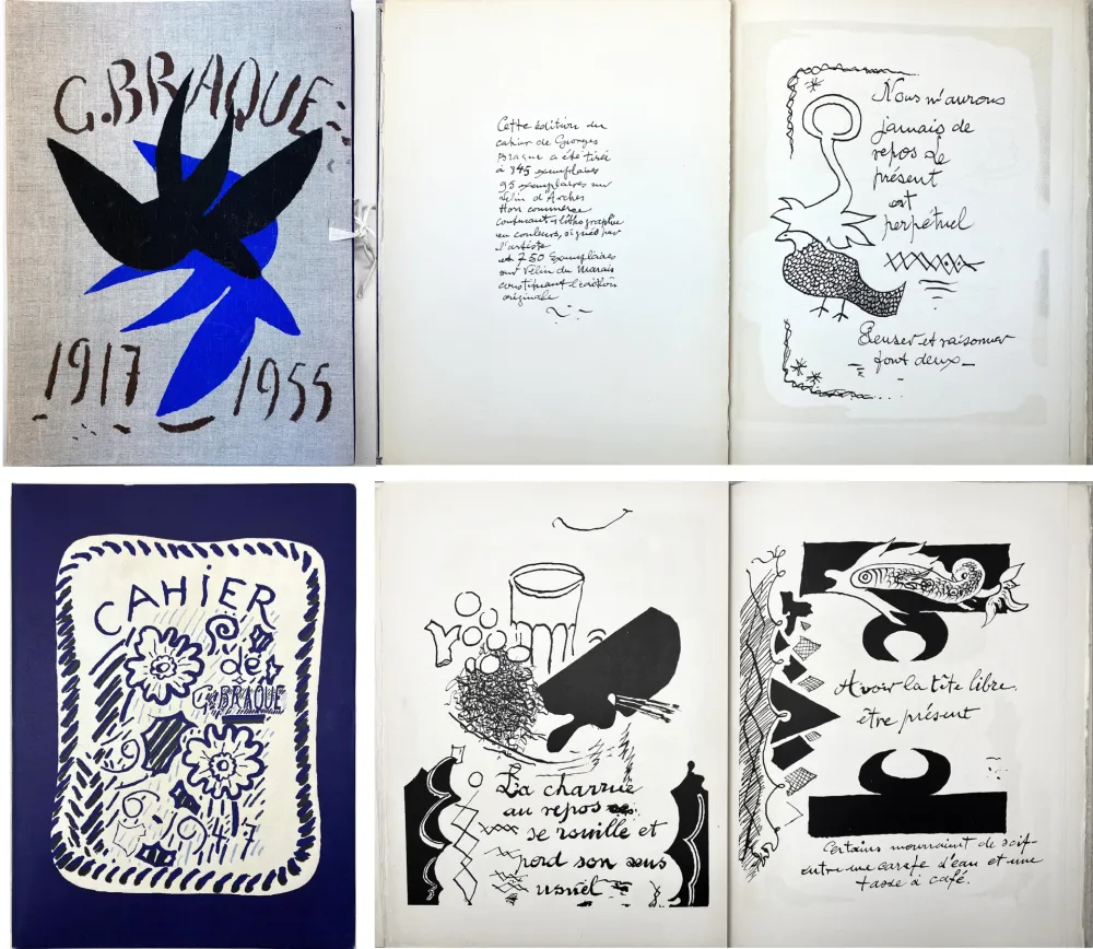 Illustrated Book Braque - CAHIER DE GEORGES BRAQUE 1917-1947 et 1947-1955 (supplément)
