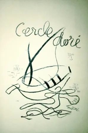 Lithograph Braque - Cercle doré