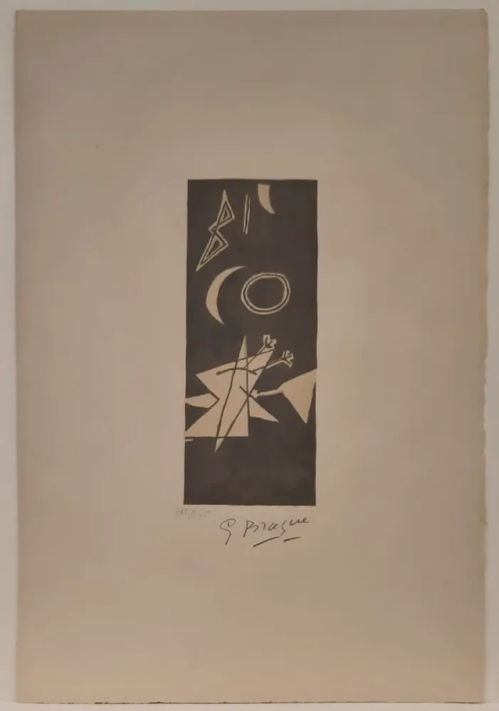 Lithograph Braque - Ciel Gris II