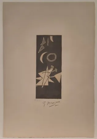 Lithograph Braque - Ciel Gris II