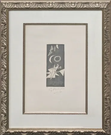 Lithograph Braque - CIEL GRIS II