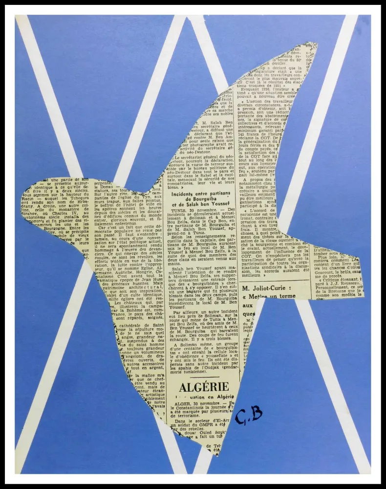 Lithograph Braque - COMPOSITION AUX OISEAUX