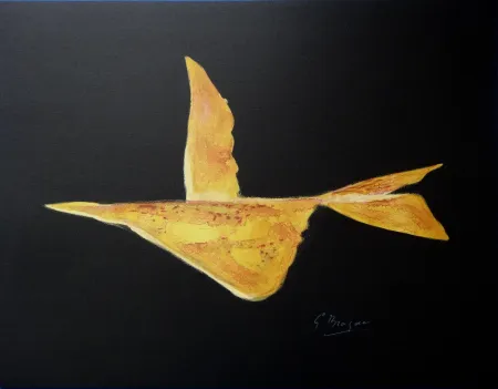 Lithograph Braque - Composition dorée