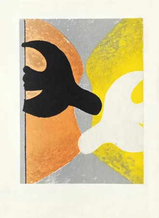 Lithograph Braque - Couple d'oiseaux