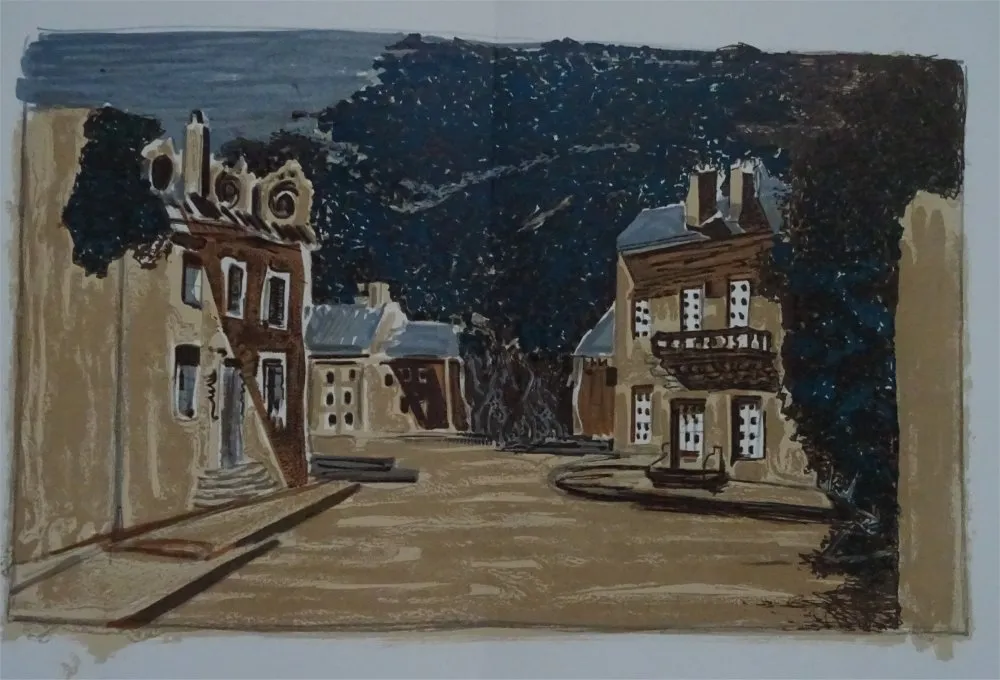 Lithograph Braque - Decor pour Les Facheux