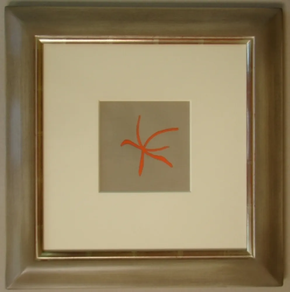 Lithograph Braque - Étoile de mer rouge, 1962