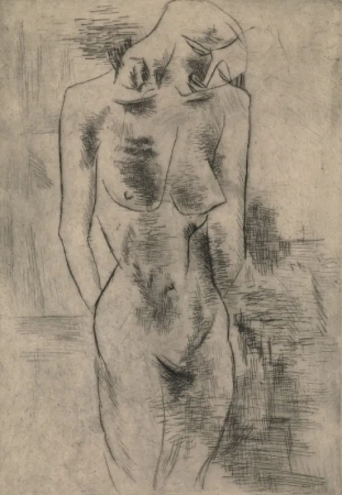 Etching Braque - Etude de nu