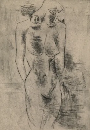 Etching Braque - Etude de nu