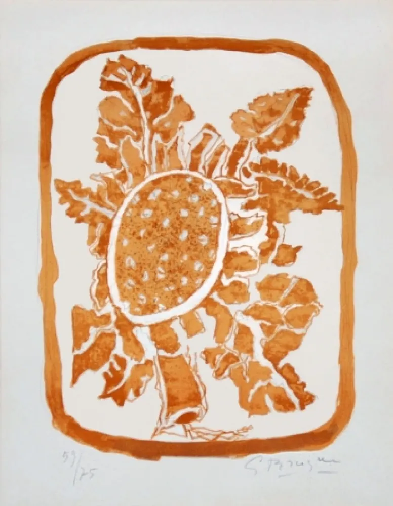 Lithograph Braque - Fleur d'automne (Autumn Flower)