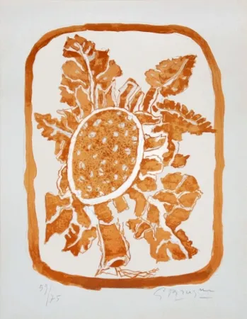 Lithograph Braque - Fleur d'automne (Autumn Flower)